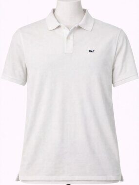 Vineyard Vines Men's XL Polo Shirt Classic Fit Short Sleeve White Cotton Golf